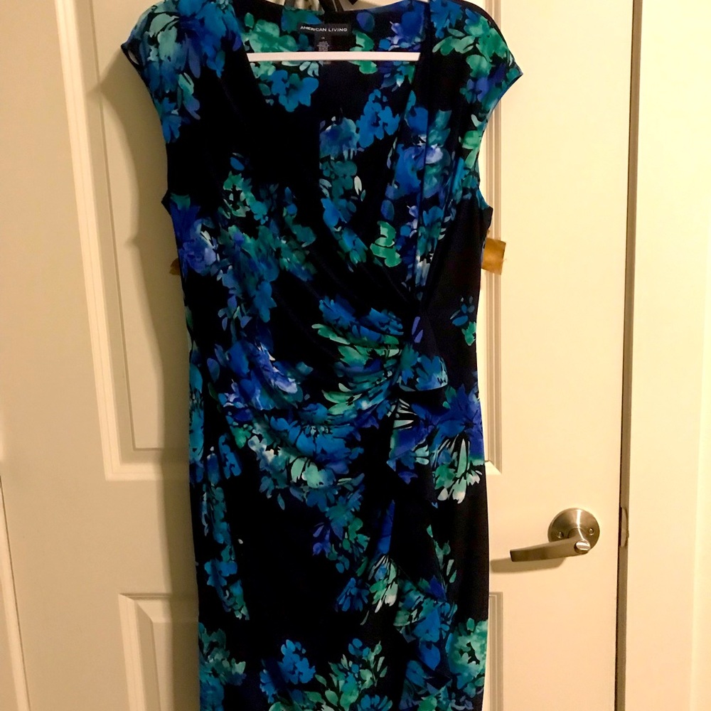 American Dream Dress Colorful Gathered Waist Final Sale